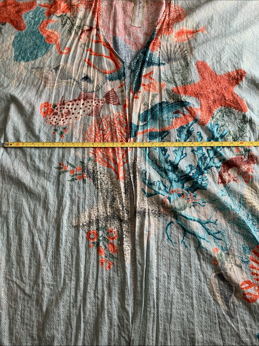 Aratta Silent Journey Coral Reef Tassel Kimono Cover Up - Picture 12 of 14